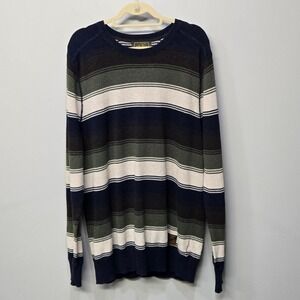 Vintage Y2K Eddie Bauer Sweater XL Tall Sport Shop Stripe 100% Cotton Oversized